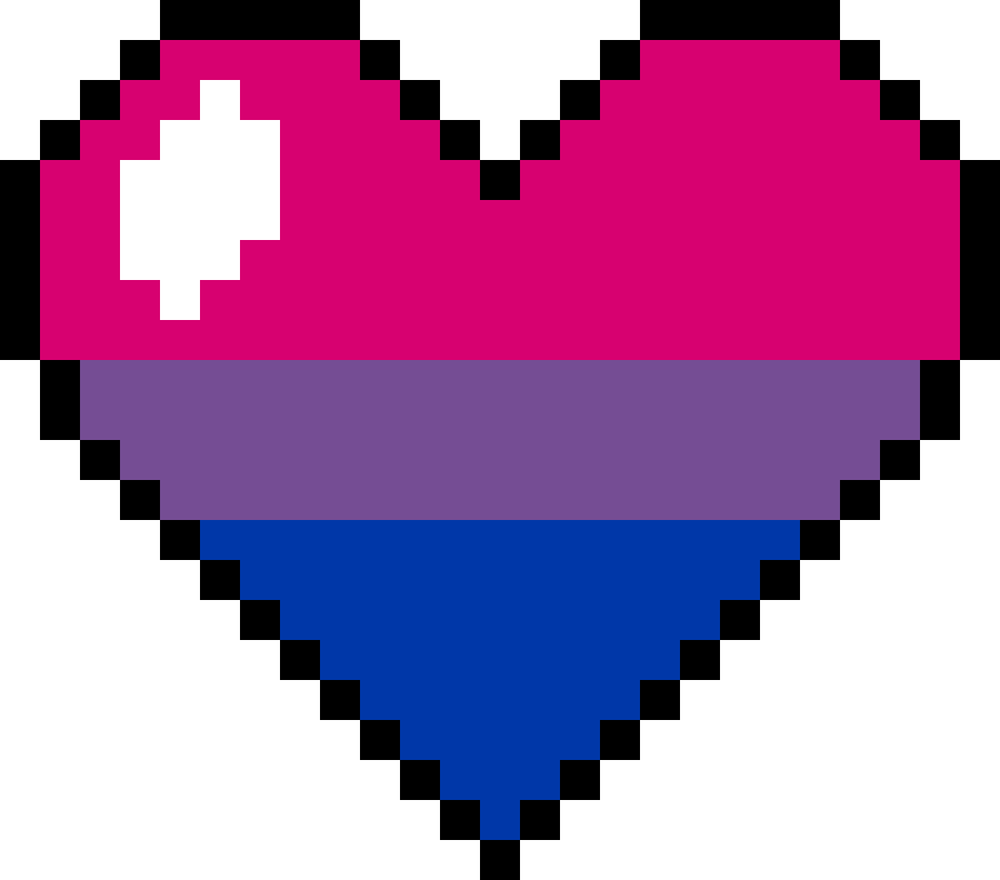 Bisexual pixel heart