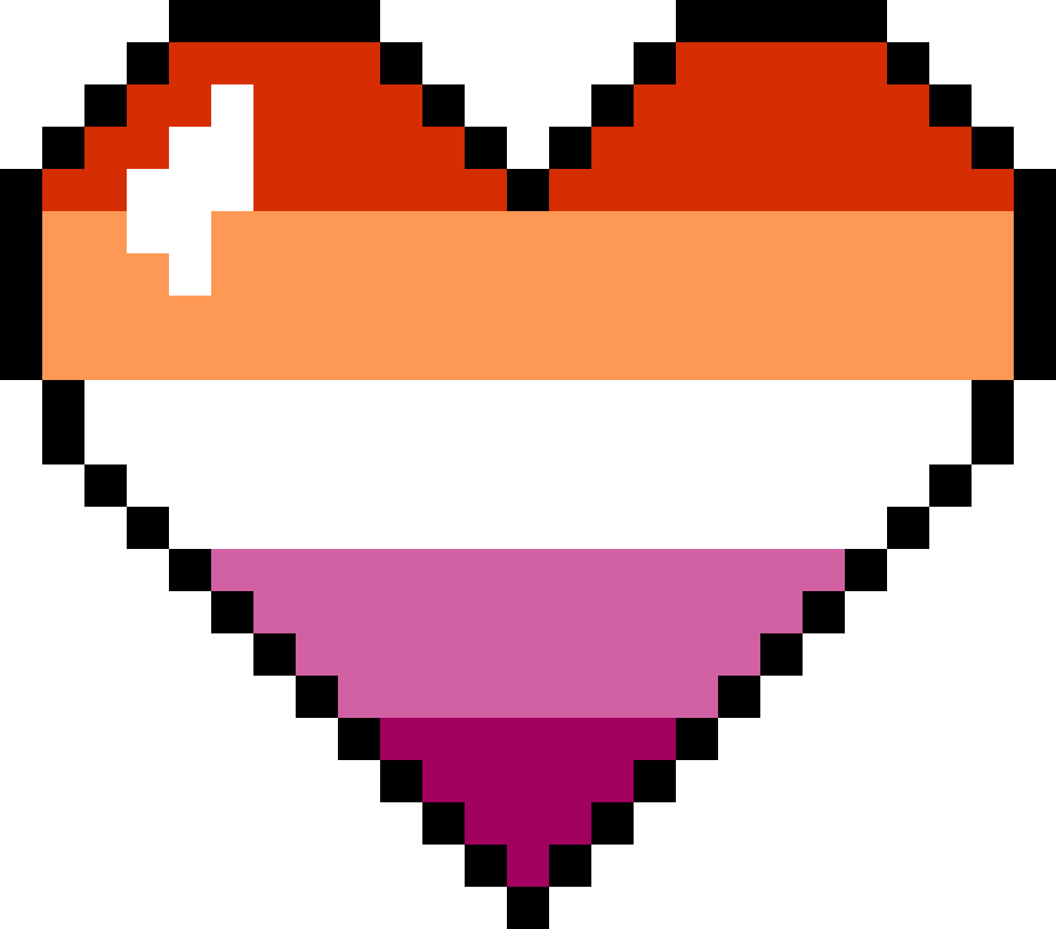 Lesbian pixel heart