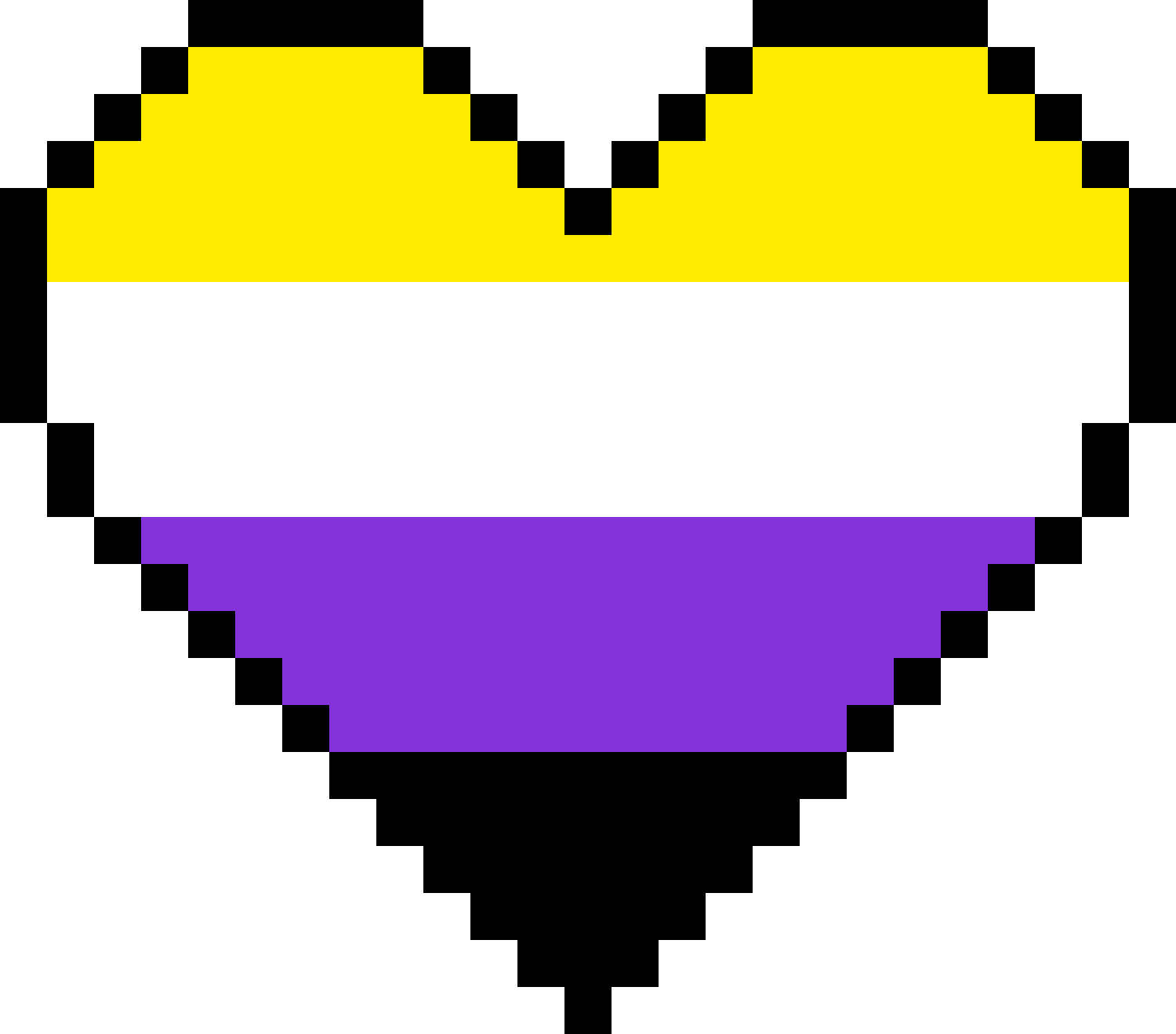 Nonbinary pixel heart
