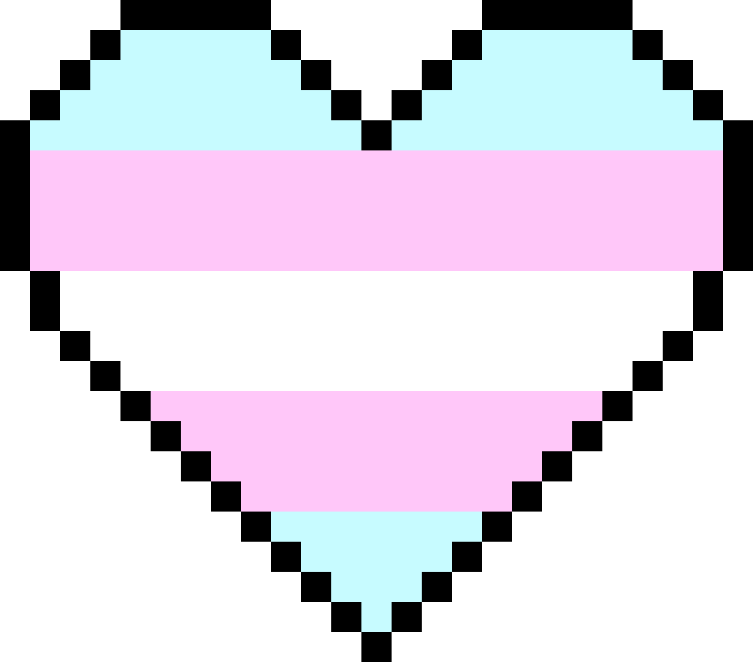 Transgender pixel heart